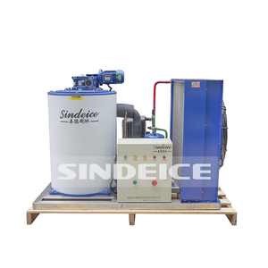 SINDEICE 1.5 Ton Commercial Flake <b>Ice</b> <b>Machine</b> Small Factory Supply 220V 600kg Storage Air Cooling Including Pump Motor PLC Flake - Product Image 4