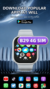 Montre connectée Android B29 en promotion avec caméra <3MP, prise en charge de la carte SIM 4G, suivi d'activité physique, écran TFT, boîtier en alliage, étanche 3ATM, vidéo - Product Image 5