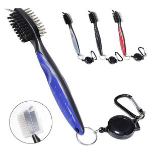 Cepillo de Limpieza de Doble Cara para Palos de Golf ABS, Cepillo de Cerdas Portátil, Accesorio de Limpieza de Golf - Product Image 4