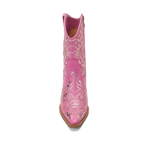 <span class=keywords><strong>Bottes</strong></span> Western Brodé pour Femme, Style Cowgirl, Bout Pointu, Mi-Mollet, Fil Métallique, Confort Hiver, Personnalisable OEM/ODM, Talon 7cm - Product Image 4