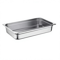 Bac Gastronorme GN 1/1 en Acier Inoxydable pour Table Vapeur – Idéal Hôtels et Restaurants, Équipement de Restauration