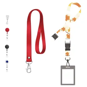 Sleutelhanger Lanyard Groothandel Hals Lanyard Band Custom Logo Dye Sublimatie Polyester Pantone Print Goedkope Accessoires Zijde Oem Die