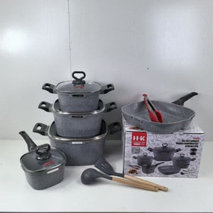 Nouveau Style Steak Pot Carré 12 Pièces En Métal Batterie De Cuisine Revêtement Antiadhésif <span class=keywords><strong>Four</strong></span> Passe Au Gaz Poêles À Induction Maison Passe Au <span class=keywords><strong>Lave</strong></span>-<span class=keywords><strong>Vaisselle</strong></span> - Product Image 4