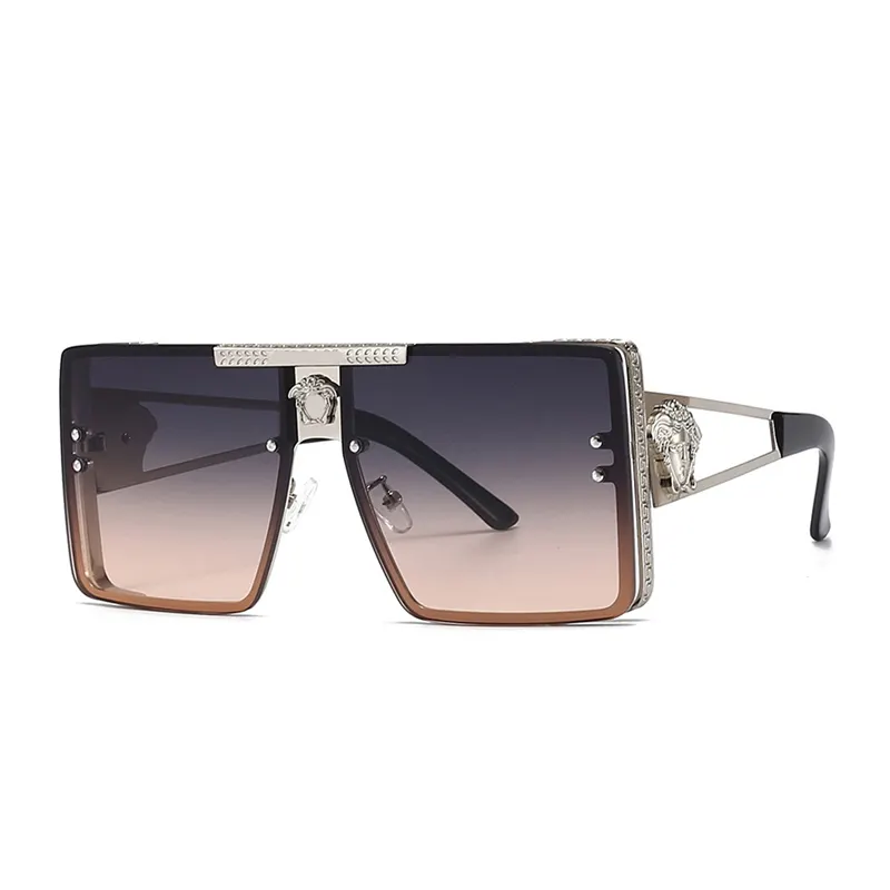 2023 Hot Sale Head sunglasses windproof glasses VER Design vintage gradient metal personality large frame gradient sunglasses