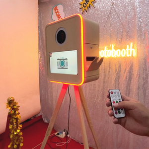 New Arrival Vintage hạt gỗ Photo Booth 15.6 màn hình cảm ứng photobooth máy với máy in và máy ảnh - Product Image 2