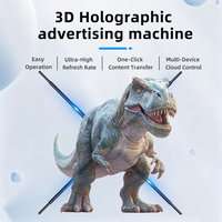 Ventilateur holographique 3D haute résolution HD, affichage publicitaire LED 3D à vision directe, contrôle par application WiFi pour exposition en magasin