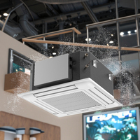 Climatisation de plafond intelligente à 4 voies, moteur CC, 24000-60000 BTU, contrôle par application Wi-Fi, pompe à économie d'énergie automatique