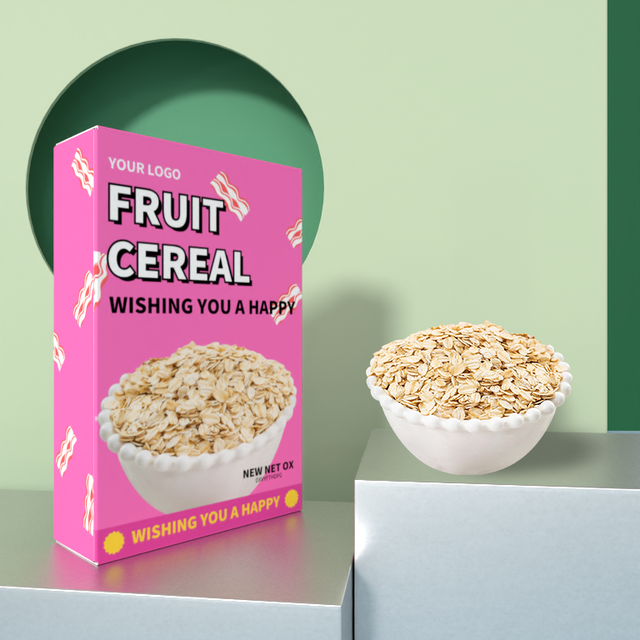 Safe Biodegradable Eco-Friendly Rectangle Biscuit Paper Box Cookie Snack Packaging Box Custom Printing Cereal Box Packaging