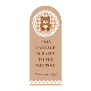 Eco-Friendly Waterproof Semicircular Paper Hang Tags With Floral Design Gold Stamping Thank You <b>Labels</b> For <b>Gift</b> Packaging - Product Image 2