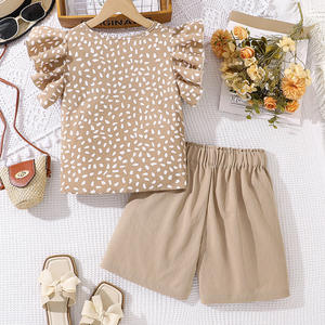 Veste Hip Hop à Manches Courtes et Col en V pour Filles, Short en Polyester à Motif Solide, Fête d'Anniversaire pour Enfants de <span class=keywords><strong>8</strong></span> à 12 <span class=keywords><strong>Ans</strong></span>, Nouveauté 2025, Été - Product Image 3