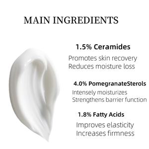 세라미드 보습 크림 1.5% 세라미드 4.0% 스테롤 1.8% 지방산 비건 포뮬러 강화 피부 장벽 유지 얼굴 - Product Image 4