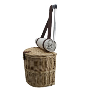 Cesta de pícnic de mimbre, práctica y sencilla, con barra de empuje, para <span class=keywords><strong>2</strong></span> <span class=keywords><strong>personas</strong></span> - Product Image 5