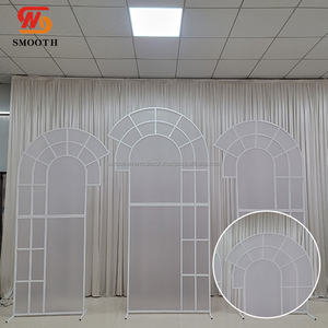 SMOOTH, recién llegados, Juego de 3 semicírculos, telón de fondo de Metal blanco, telón de fondo de escenario de boda, soporte de marco de Metal - Product Image 2