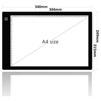 Venta al por mayor de fábrica, caja de luz de rastreo LED de tamaño personalizado, máquina copiadora de manga, tablero de dibujo LED