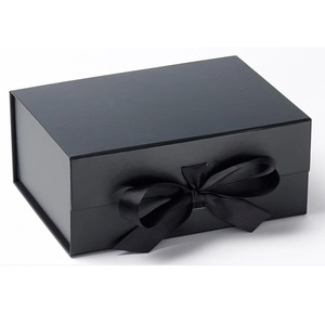 Matte Black Luxury Custom Flap <strong>Lid</strong> Cardboard Handbag Packaging Magnetic <strong>Gift</strong> <strong>Box</strong> - Product Image 4