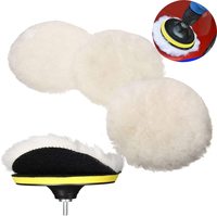 Tampon de laine pour polissage des ongles, disque en feutre blanc, avec support en Fiber de verre, pour polisher les ongles
