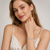 Bracelet en zircon S925 estampillé, motif floral, double chaîne, perles, extenseur, bracelet cœur, cadeau de la Saint-Valentin, bijoux mignons pour femme
