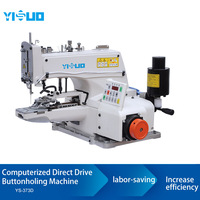 Machine à Coudre Industrielle YS-373D à Entraînement Direct pour Boutons de Chemise Deux Styles, Machine à Coudre Plate pour Boutons-Pression