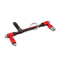 Mini Llavero 6 en 1 con Cable USB Tipo C a Tipo C de Carga Rápida de 60W para iPhone, Regalo Promocional Empresarial