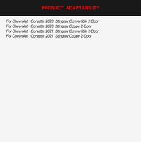 Pour Chevrolet Corvette Stingray C8 véritable carbone pare-chocs arrière séparateur Canards ailerons 2020 2021