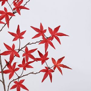Bouquet de feuilles d'érable artificielles Dream Castle, 65 cm, rouge, en plastique, décoration de Noël, décoration de la maison - Product Image 4