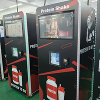 Máquina Expendedora de Proteínas Inteligente con IA para Gimnasios, Máquina Expendedora de Bebidas Frías y Calientes, Batidos de Proteínas y Bebidas Energéticas