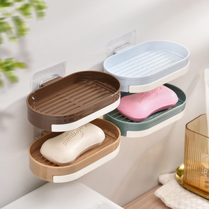 Jabonera de Plástico de Una Sola Capa con Ventosa para Montaje en Pared, para Baño y Uso Doméstico - Product Image 3