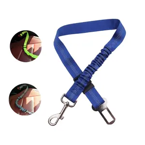 Hot selling attractive pet accessories dog leash strong elastic pet car seat belt 50cm-84cm long pet seat belt strap