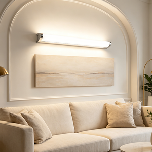 Minimalist Wall Lamp LED Aluminum Alloy Rectangular White Shade 3500K Warm White Wall Mounted Living Room Lighting - Product Image 1