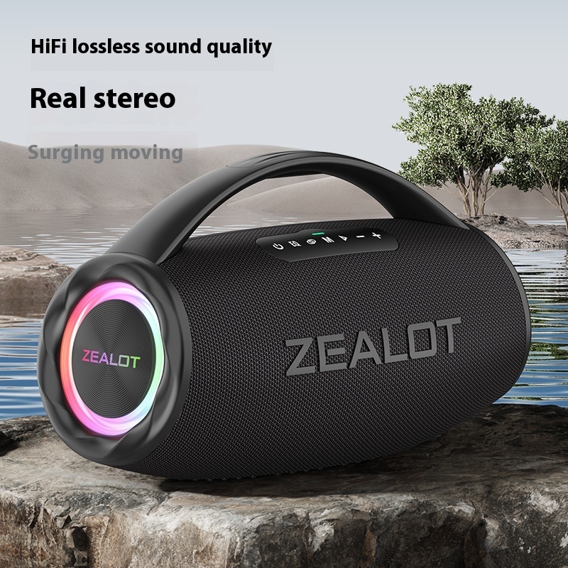 ZEALOT S97 Portable for Bluetooth Wireless Speaker High Power 80W LED Lighting Microphone Square Dance Audio for Outdoor Use · image 3