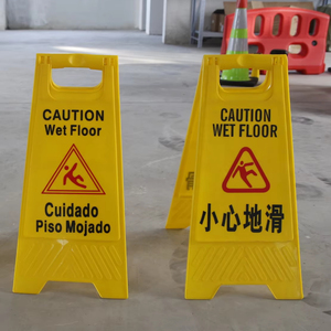 Señal de precaución para pisos mojados, marco en A, señal de advertencia plegable, tablero de seguridad, señales de seguridad vial, plástico PP - Product Image 1