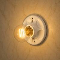 Douille de lampe E27 en plastique à montage en surface, corps entièrement en céramique, support mural pour éclairage intérieur domestique