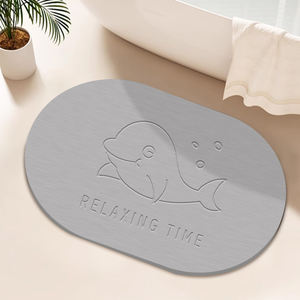 Personnalisation écologique durable diatomite pierre bain silice sol sculpté absorbant sol salle de bain tapis de douche - Product Image 4