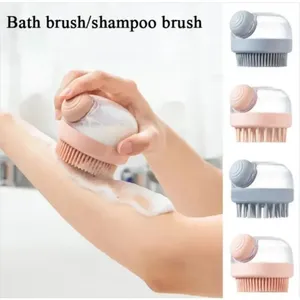 Silicone Shampoo Comb Brush Liquid-Infused Eco-Friendly Pet Bathing Scalp Massager Multi-functional Body <b>Scrub</b> Brush - Product Image 3