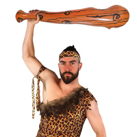 Bâton de club gonflable en plastique de 35 pouces, lot de 2, accessoires de costume de caveman pour anniversaire, cosplay, fête au bord de la piscine, adolescents