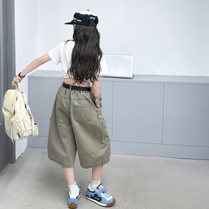 Set di Abbigliamento per Ragazze 2026, T-shirt a Maniche Corte con Stampa + <span class=keywords><strong>Pantaloncini</strong></span> <span class=keywords><strong>Verdi</strong></span>, 2 Pezzi, Set Alla Moda - Product Image 4