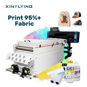 Impresora DTF de formato ancho XinFlying de 60cm, máquina de impresión por inyección de tinta avanzada I3200 de 4 cabezales para ropa y telas, Impresión de películas PET