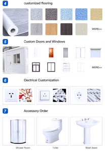 Maison conteneur modulaire compacte, conception moderne, panneau sandwich, respirante, pour usage hôtelier individuel, bureau, centre commercial, 20-40 pieds, en kit - Product Image 5