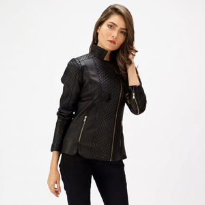 Veste en cuir véritable pour femmes de qualité supérieure Manteau en cuir véritable de haute qualité avec quantité minimale de commande bas - Product Image 1