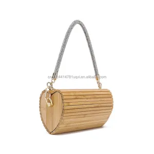 Amazon Best-seller Sac à main en bambou-Sac à bandoulière en bambou élégant Sac de plage à bandoulière pour femmes