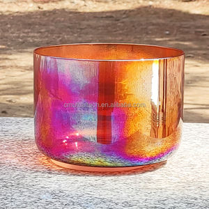 Cuenco de Cristal Transparente Color Rubí Q're, Cuenco de Cristal de Cuarzo Cósmico Transparente, Cuencos de Cristal para Sanación con Sonido, Cuencos de Cristal Alquímicos - Product Image 4