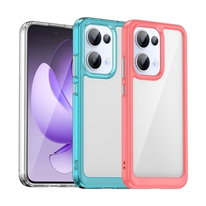 Coque de téléphone Slim Armor pour Oppo Reno 13 Pro 13F, couleur créative, rigide et transparente, avec bouton en métal, pour pare-chocs - Product Image 1