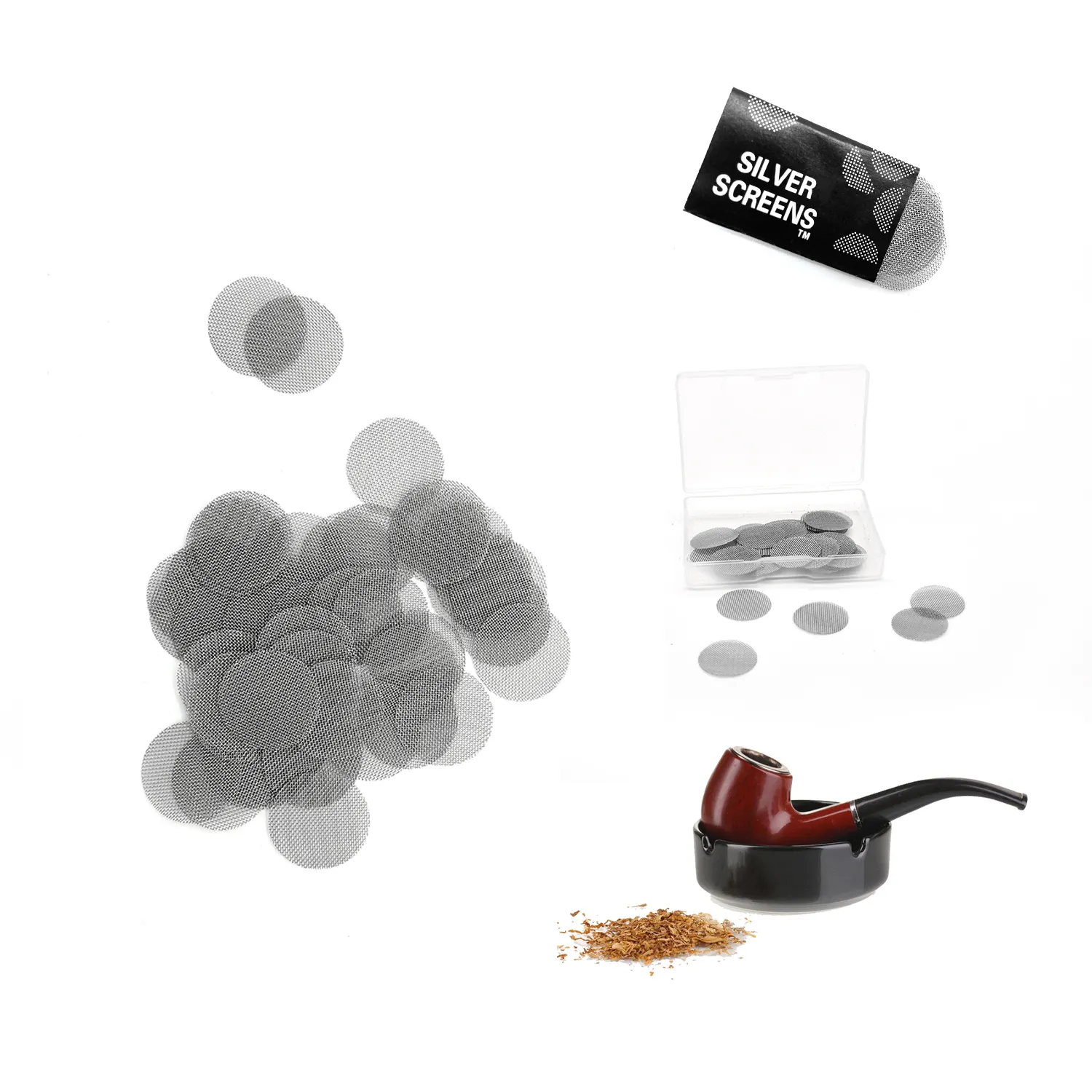 Amazon gran oferta de tamaño personalizado 19mm 60 de malla de acero inoxidable 304 de disco de filtro de tabaco tubo de fumar tubo pantallas
