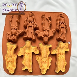 Molde de silicona engrosado con hueso Tangba para Halloween Fácil de formar y desmoldar Molde de espuma de silicona grueso y flexible - Product Image 4