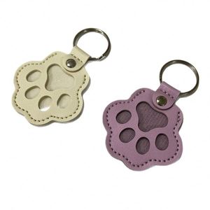 Hot Selling PU Leather Pet Hair Storage <b>Bag</b> with Photo Memorial Charm Cat Paw Keychain Pendant - Product Image 5