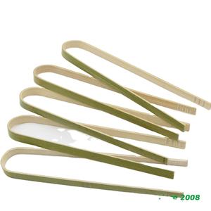 Anzhu Pinzette Entwicklung Magnet Toaster Tipps Zange 16cm Bambus Einweg besteck Mini Gummi Werkzeuge Lebensmittel druck Shisha Holz - Product Image 3