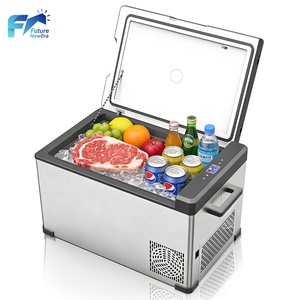Réfrigérateur portable de camping à économie d'énergie 12V 24V en aluminium, zone unique, pour fourgonnette et voiture, congélateur à refroidissement rapide et puissant - Product Image 1