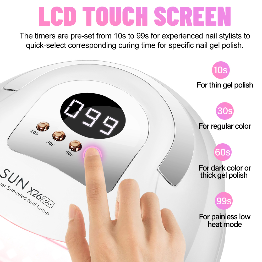 Sun X26 Max UV LED Nail Lamp - Efficient Gel Polish Drying