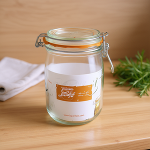 Le Parfait Pot en verre 1,5 L avec couvercle à pince, récipient de rangement - Product Image 3