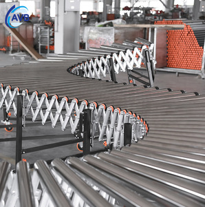 Convoyeur à rouleaux réglable en hauteur 450-650mm/570-850mm/750-1100mm, extensible, capacité 60kg/m, convoyeur de quai de chargement portable - Product Image 2